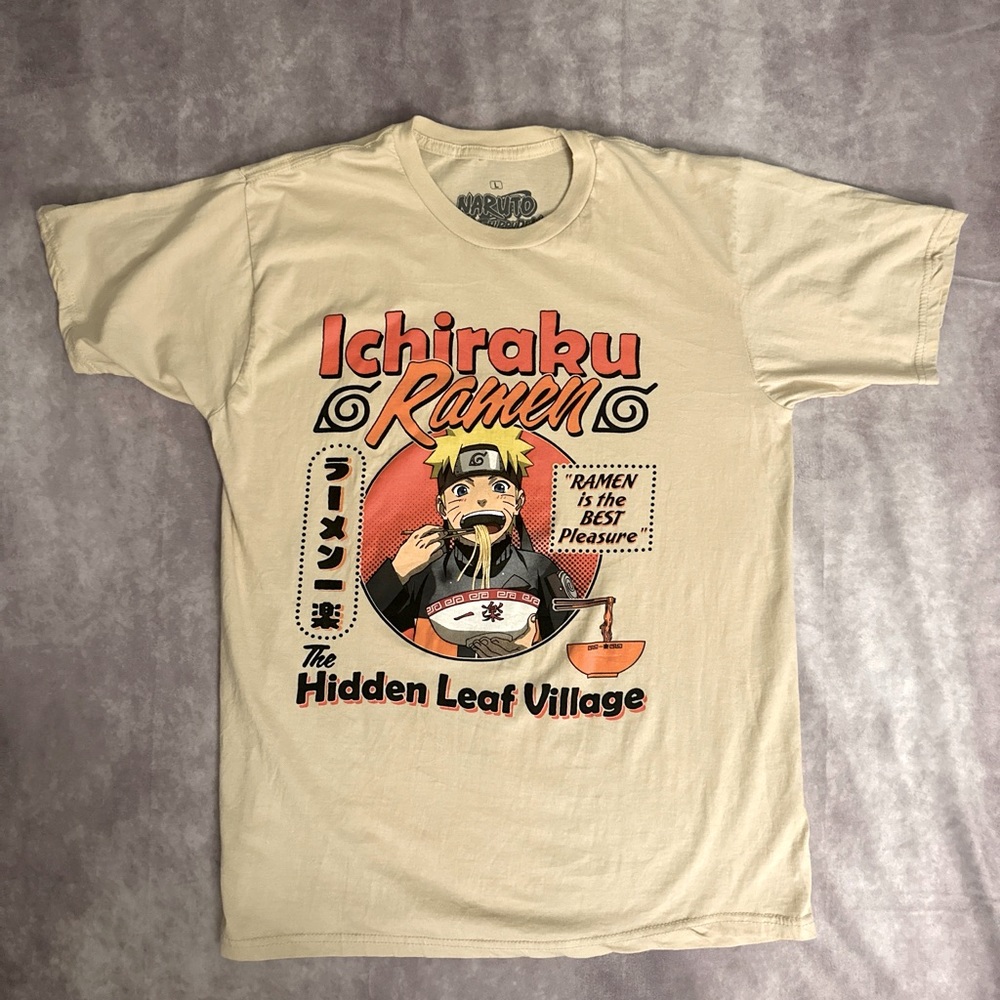 Ripple Junction Naruto T-Shirt, beige color in size L